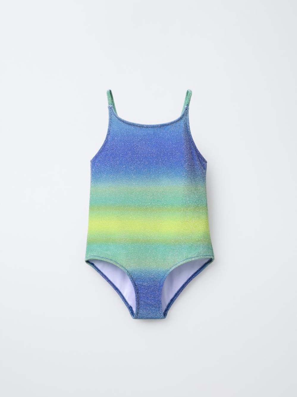 NWOT. Zara Kids One-Piece Glitter Print Swimsuit. Size 6-7 years.
